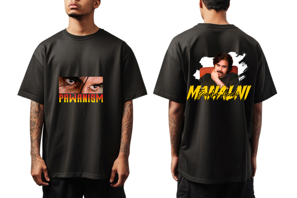 Pawanism Special Over Sized T-Shirt – Manalni Evadra Aapedi